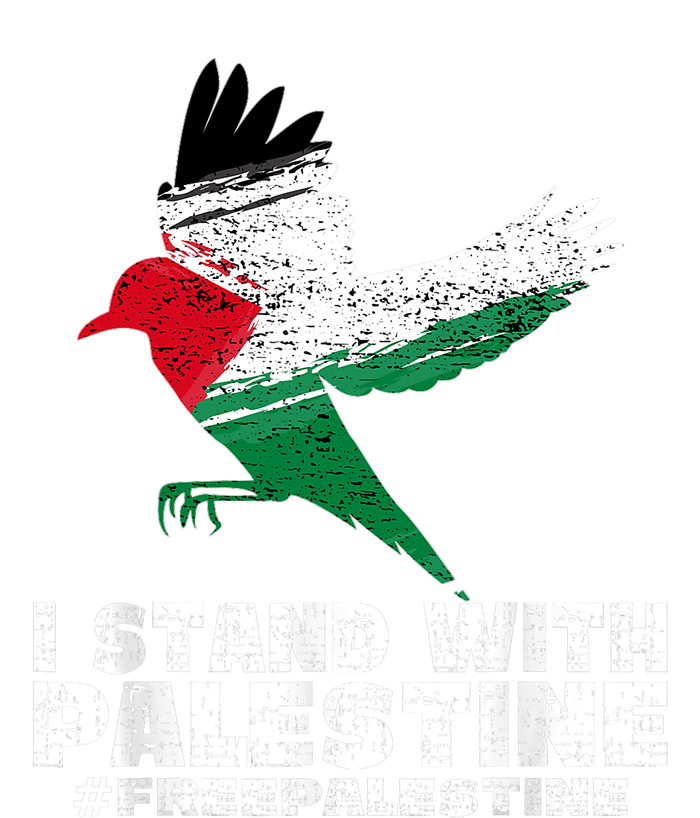 I Stand With Palestine For Their Freedom Free Palestine Pom Pom 12in Knit Beanie