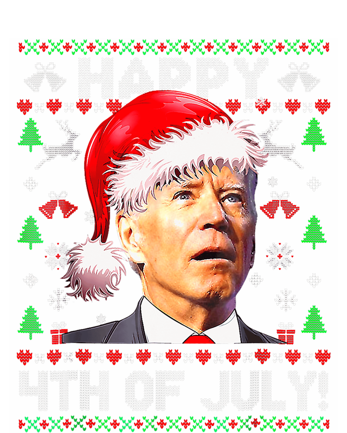 Merry Christmas Funny Joe Biden Happy 4th Of July Ugly Xmas Grommeted Golf Towel