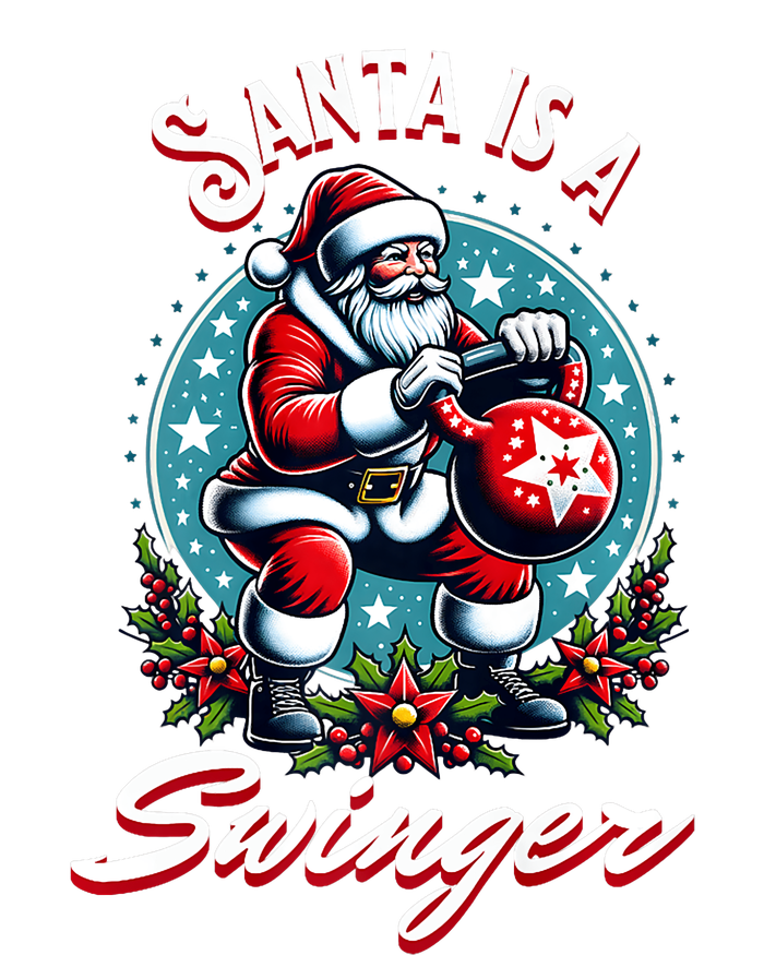 Santa Is A Swinger Christmas Kettlebell Gym Baby Bodysuit