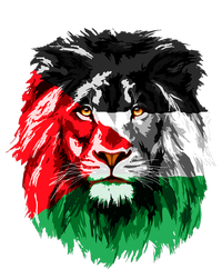 Flag Of Palestine Lion Face Palestine Flag Youth Performance Sprint T-Shirt