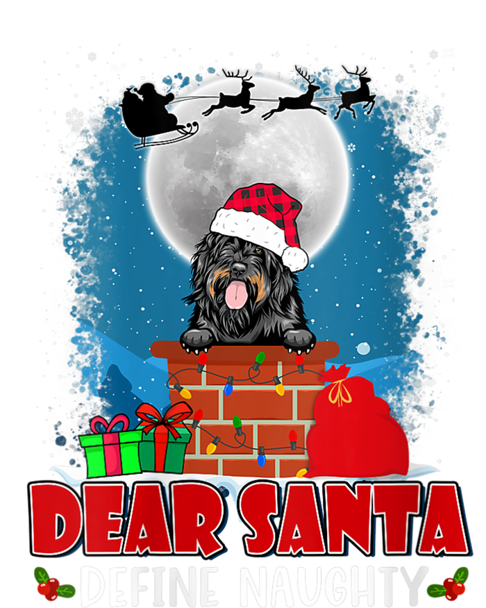 S Dear Santa Define Naughty Portuguese Water Dog Christmas Vneck Women's T-Shirt