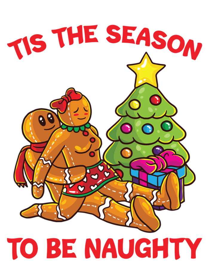 Tis The Season To Be Naughty Humping Gingerbread Love Couple Funny Gift Coaster