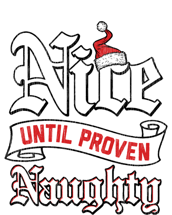 Trendy Christmas Nice Until Proven Naughty Gift Button