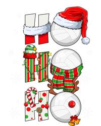 Volleyball Ball Christmas Ho Ho Ho Santa Reindeer Elf Gift Ladies Long Sleeve Shirt