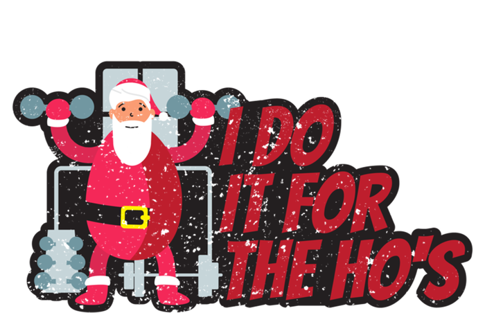 I Do It For The Hos Funny Santa Weight Lifting Christmas Gym Gift Insulated Varsity Jacket