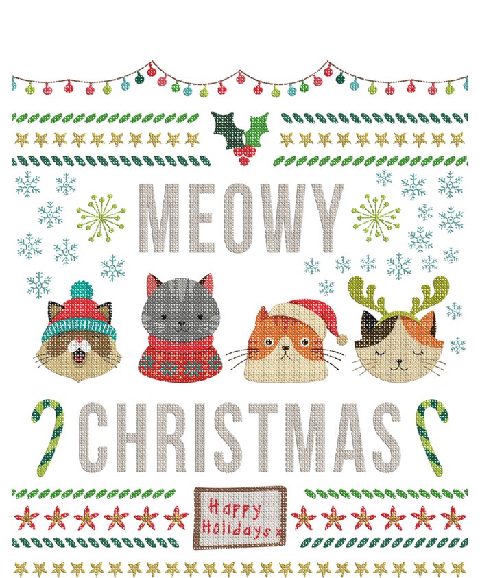 Meowy Christmas Cat Lover Tacky Ugly Christmas Party Gift Toddler T-Shirt