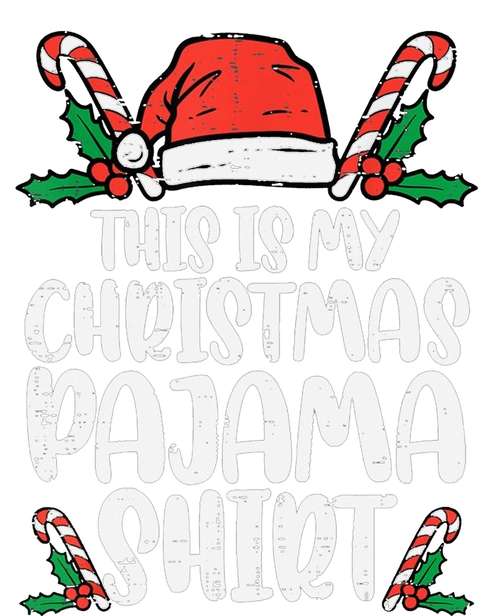 This Is My Christmas Pajama Funny Xmas Pjs High Crown Mesh Back Trucker Hat