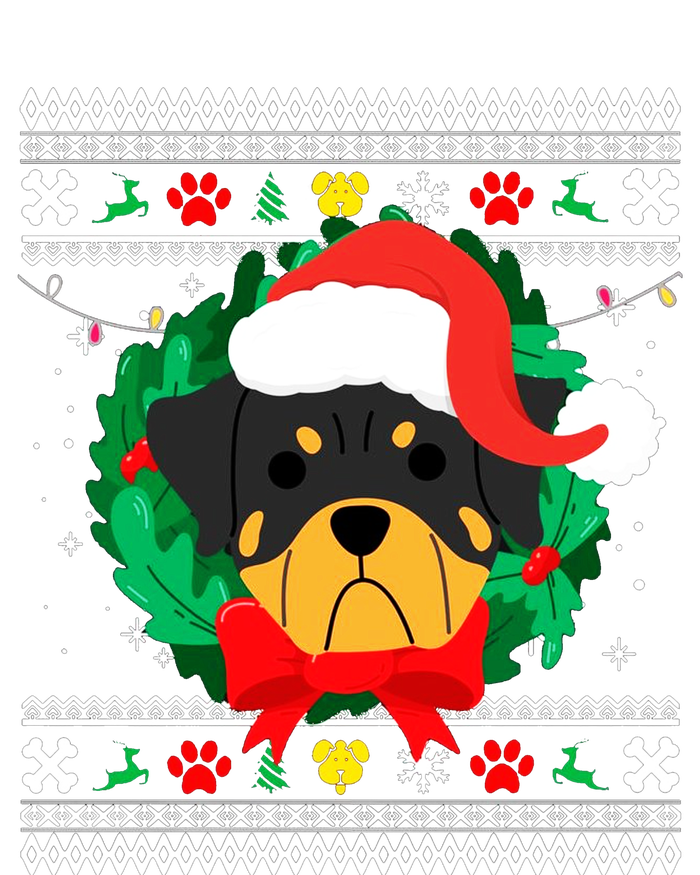 Rottweiler Ugly Christmas Sweater Rottie Coaster