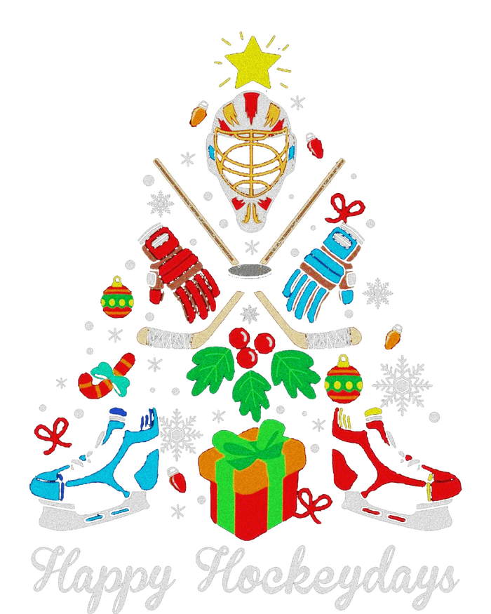 Happy Hockeydays Players With Gift Box A Wonderful Christmas Women's Knotted Racerback Tank