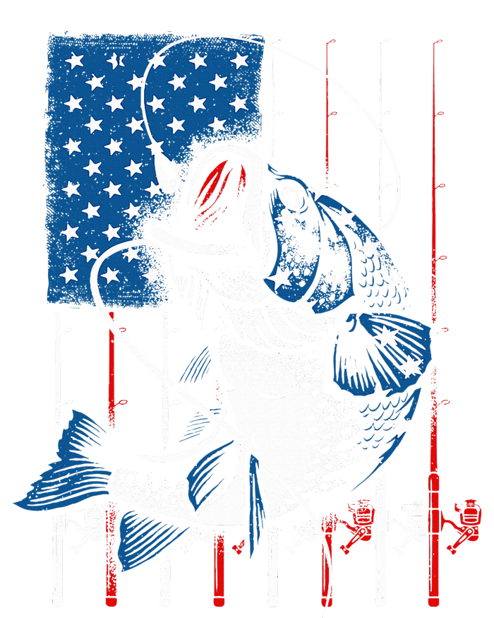 Fishing Art For American Flag USA Fishing Lover Sweatshirt