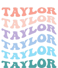 Girl Retro Groovy T.AYLOR First Name Personalized Birthday Canvas