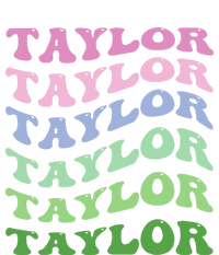 Retro Groovy T.AYLOR First Name Personalized Birthday T-Shirt