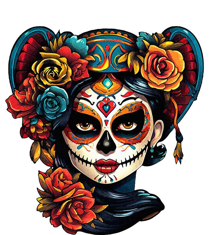 De Los Muertos La Catrina Day of the Dead Sugar Skull T-Shirt