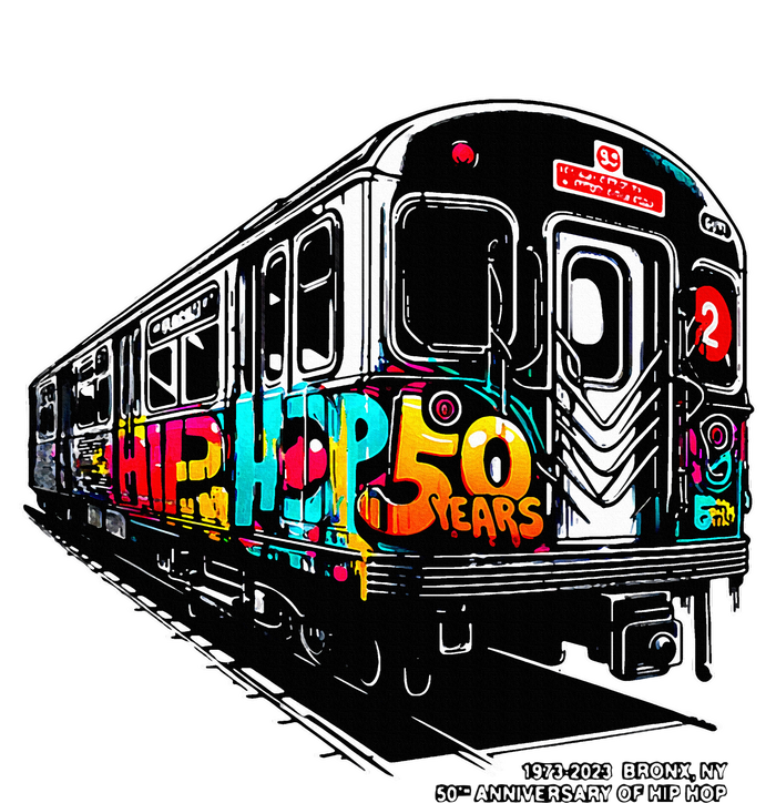 50 Years of HipHop Bronx Subway Graffiti 50th Anniversary Ladies Long Sleeve Shirt