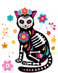 Dia De Los Muertos Cat Mexican Sugar Skull Day Of Dead Garment-Dyed Heavyweight T-Shirt