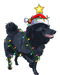 Schipperke Dog Xmas Lighting Tree Santa Schipperke Christmas Sweatshirt Sweatshirt