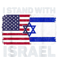 I Stand With Israel Usa American Flag With Israel Flag T-Shirt