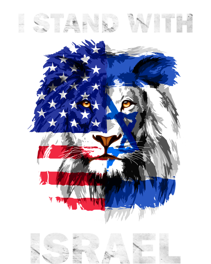 Israel And Usa Flag Lion | I Stand With Israel T-Shirt