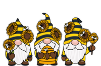 Bumbles Bee Summer Fall Gnome Honeybee And Sunflower Gnomes Cute Gift Women's Tri-Blend 3/4-Sleeve Raglan Shirt