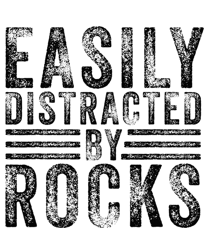 Easily Distracted By Rocks Geology Stone Lover Funny Vintage  25L Jumbo Tote