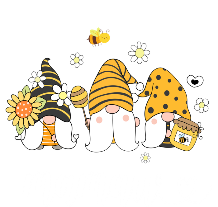 Cute Mamaw Gnomes With Bees And Sunflower Southern Grandma Gift V-Neck T-Shirt