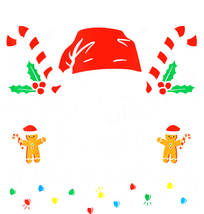 Most Likely To Eat Santas Cookies Family Christmas Holiday Long Sleeve Pajama Set