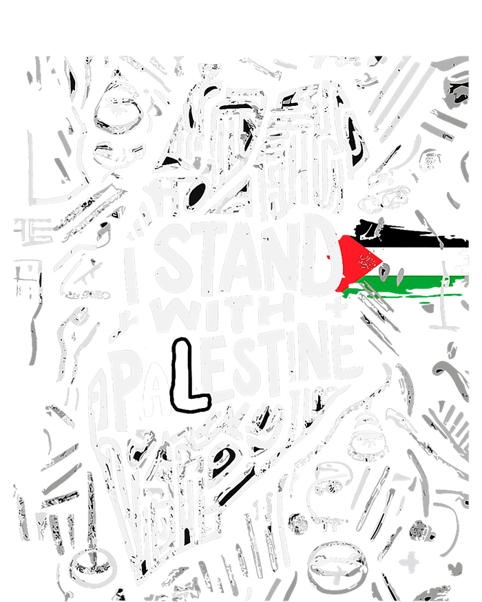 Support I Stand With Palestine Free Palestine Flag Arabic Women's T-Shirt