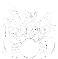 Kitten Rock Band Funny Kitty Drummer Cat Playing Drums Cooling Performance Crew T-Shirt