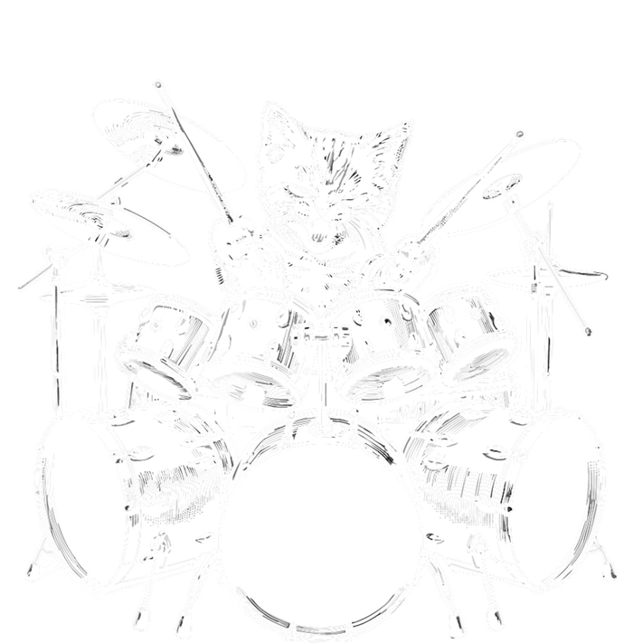 Kitten Rock Band Funny Kitty Drummer Cat Playing Drums Cooling Performance Crew T-Shirt