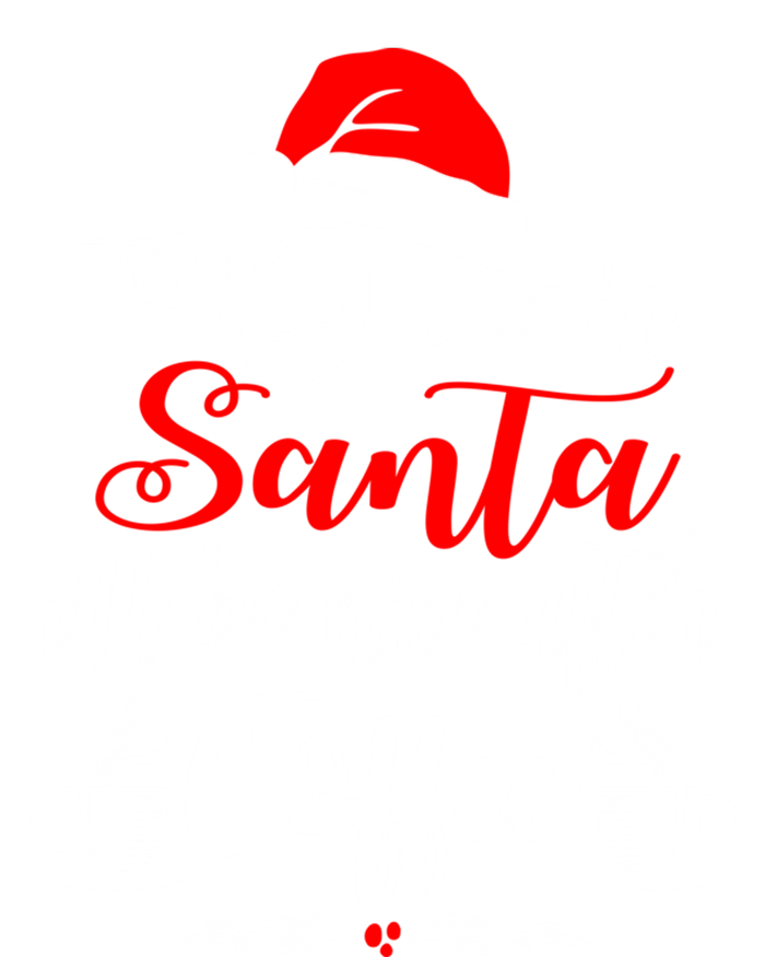 Dear Santa ILl Be Nice After Coffee Lovers Christmas Funny Gift Women's V-Neck T-Shirt