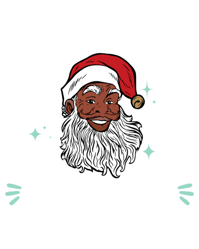 Dear Santa Just Bring Bourbon Funny Black Christmas Santa Gift Tall T-Shirt