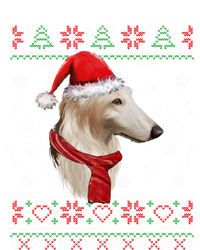 Ugly Sweater Christmas Borzoi Dog Santa Hat Pajama Xmas Long Sleeve Flexfit Unipanel Trucker Cap