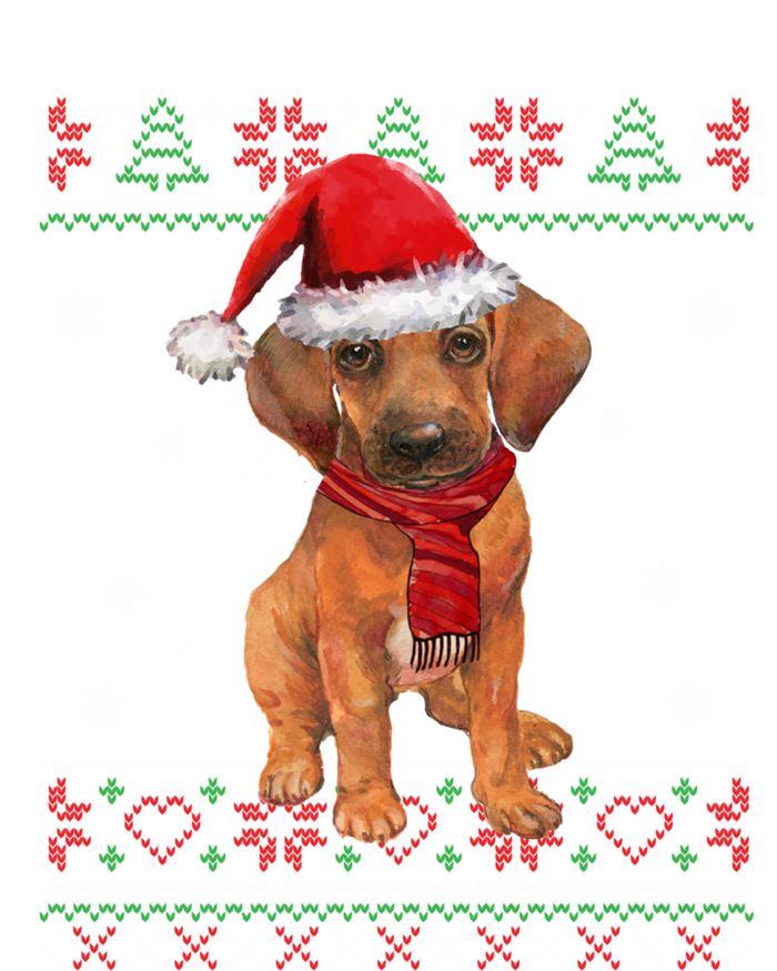 Ugly Sweater Christmas Rhodesian Ridgeback Santa Hat Pajama Sweatshirt T-Shirt