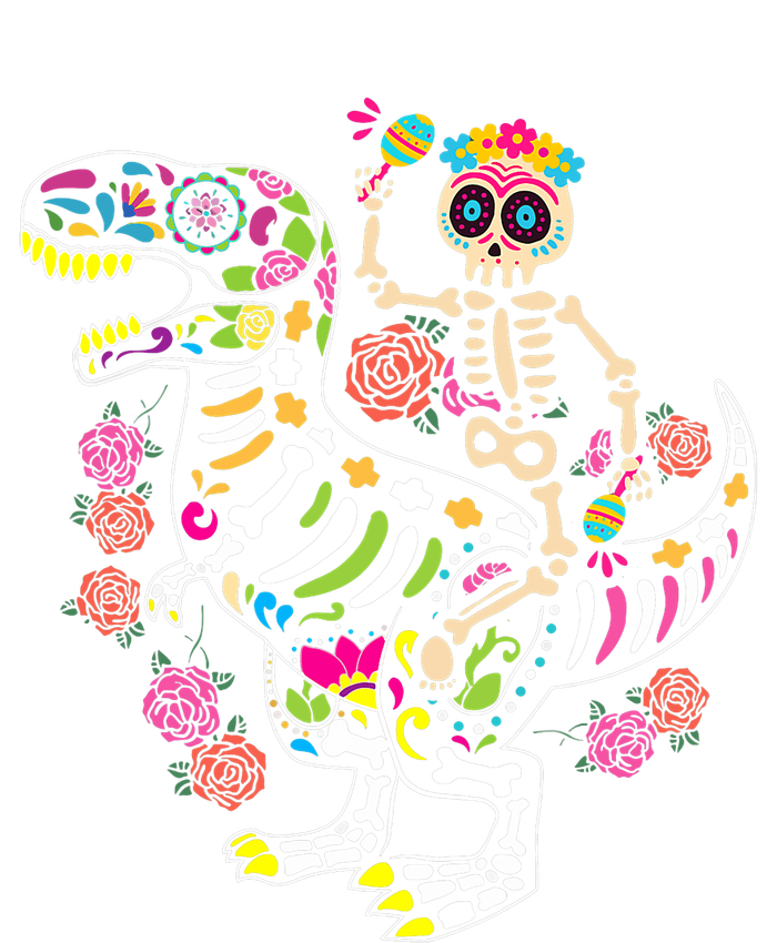 Dia De Los Muertos Skeleton Riding Dinosaur Toddler Fine Jersey T-Shirt