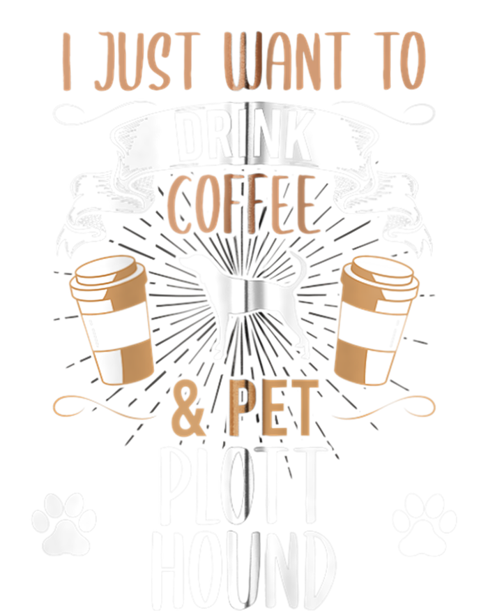 Want To Drink Coffee And Pet Plott Hound Dog Lover Zip Hoodie Kids T-Shirt