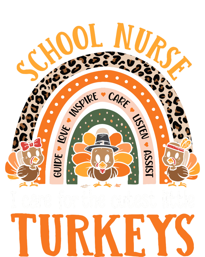 I Care For The Cutest Turkeys Cute Thanksgiving School Nurse Women's Flannel Pajama Set