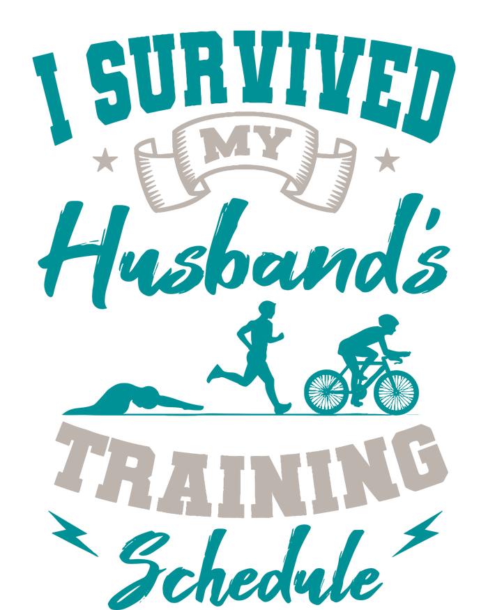 I Survived My HusbandS Training Schedule Triathlon Kids Long Sleeve Shirt