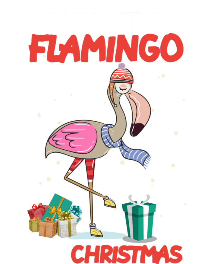 All I Want For Christmas Is A Flamingo Warm Weather Gift Tie-Dye Long Sleeve Shirt