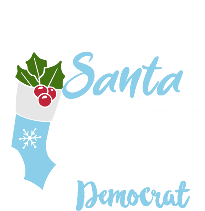 Dear Santa IVe Been Nice IM A Democrat Funny Christmas Funny Gift Women's Flannel Pajama Set