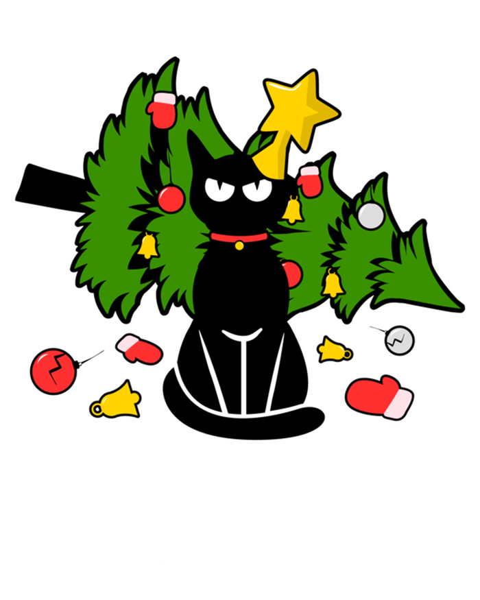 Do What I Want Funny Black Cat Christmas Tree Cat Lady Humor Gift Ladies Essential Flowy Tank