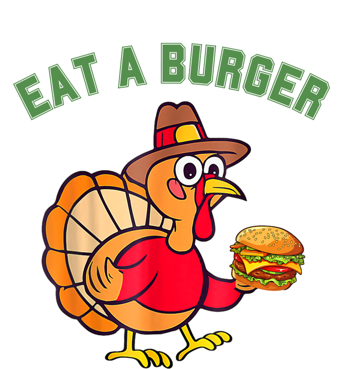 Funny Turkey Eat A Burger Thanksgiving T-Shirt