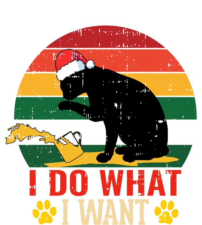 I Do What I Want Cat Christmas Pajama Funny Kitten Xmas Gift Tie-Dye T-Shirt