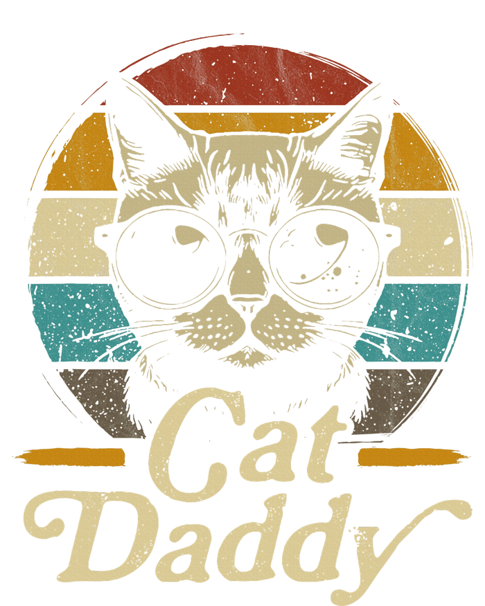 Cat Daddy Vintage 80s Style Cat Retro Sunglasses Yupoong Adult 5-Panel Trucker Hat