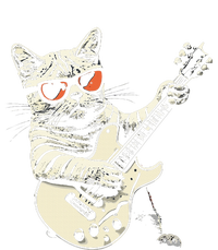 Funny Rock Cat Playing Guitar Rock Kitty Long Sleeve Shirt