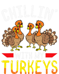 Thanksgiving Family Chillin With My Turkeys Women's Racerback Tank