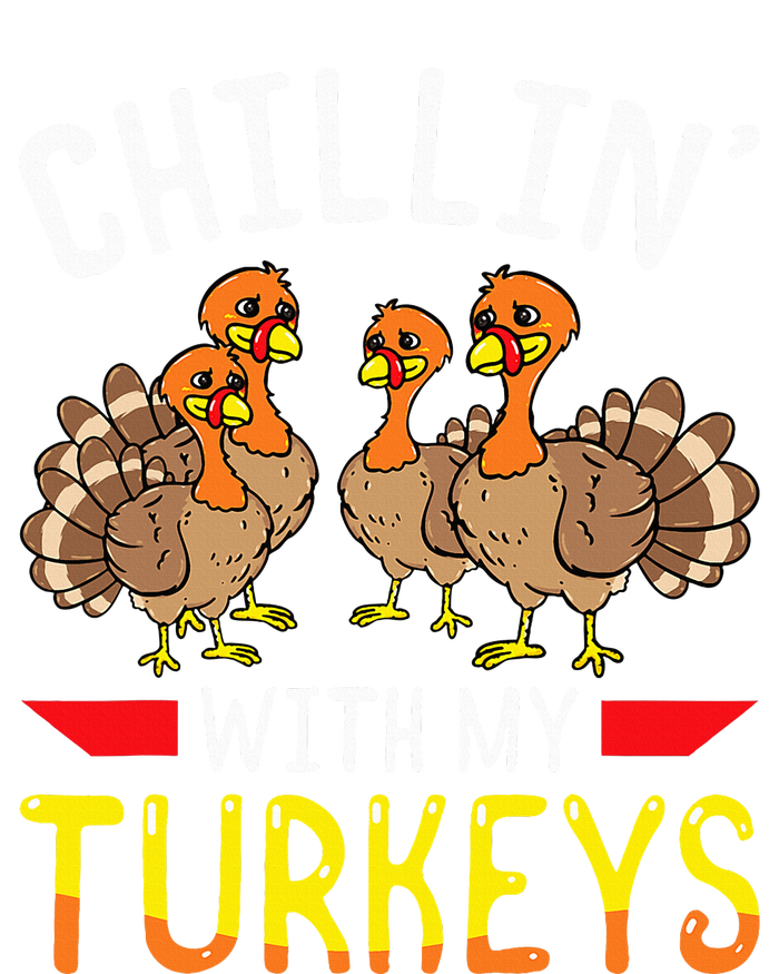 Thanksgiving Family Chillin With My Turkeys Women's Racerback Tank