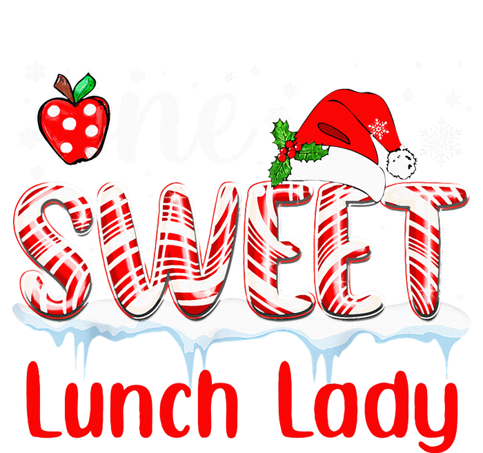 One Sweet Lunch Lady Christmas Candy Cane Santa Women's T-Shirt