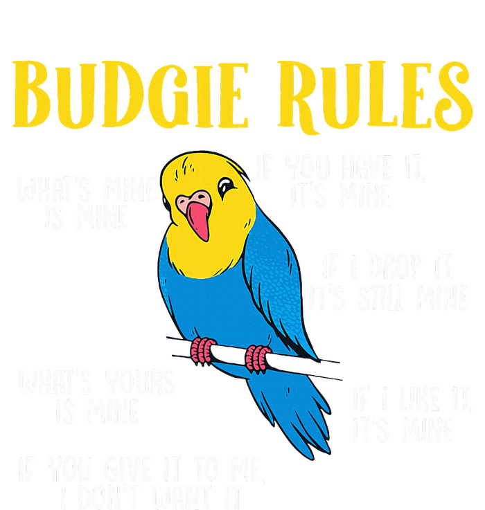 funny Parakeet Budgie Rules Bird Budgerigar 7-Panel Snapback Hat