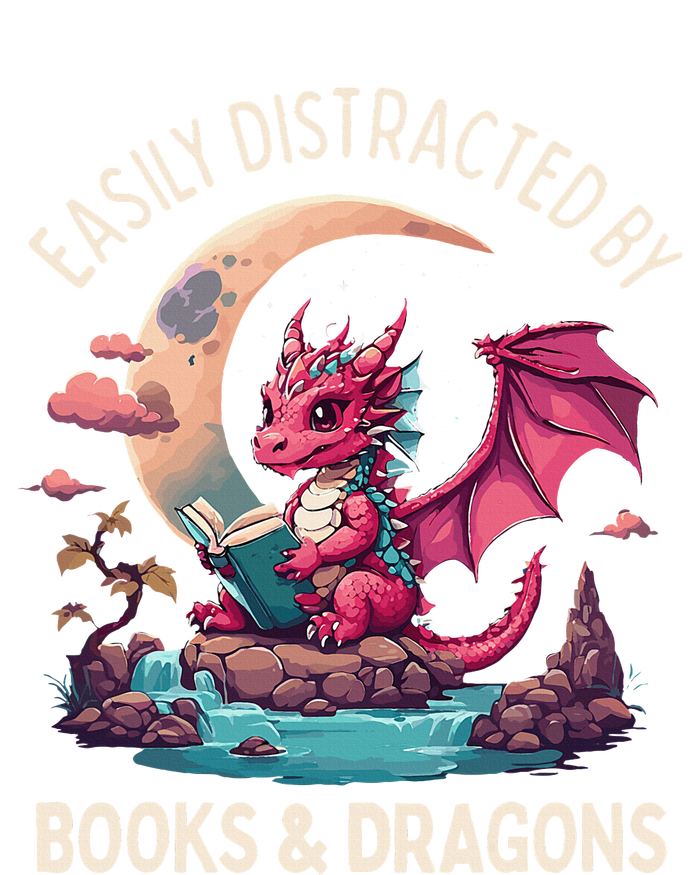 Easily distracted by books and dragons Cooling Performance Crew T-Shirt