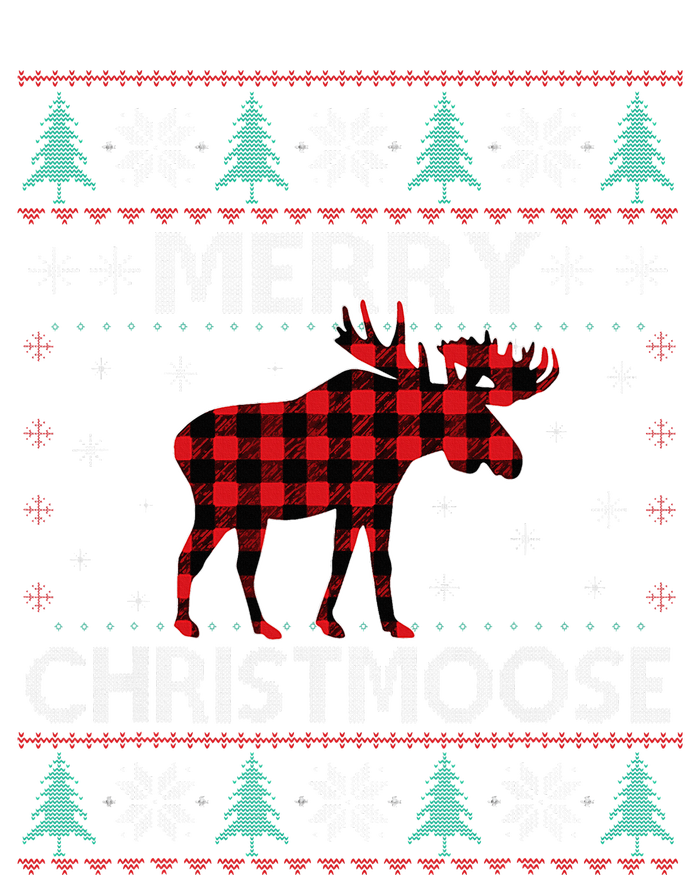 Christmas Moose Red Plaid Ugly Sweater Dry Zone Grid Polo